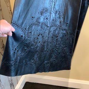 Black leather skirt